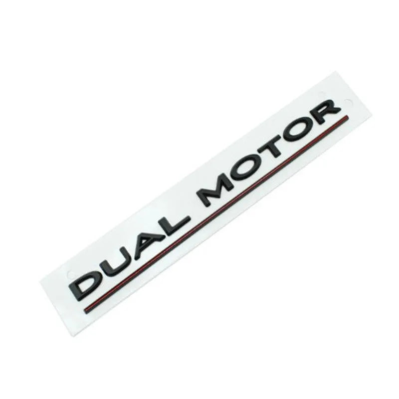 Tesla Model 3 double motor bumper sticker in ABS plastic, 19cm long.
