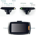 G30 HD dual camera car DVR dash cam system with front and rear recording capability