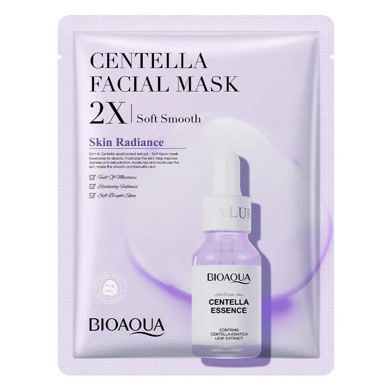 Collagen and hyaluronic acid facial sheet mask in 30g gel format with Vitamin C and Centella Asiatica options