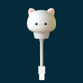 Cartoon animal USB night light in bear shape with soft LED illumination
