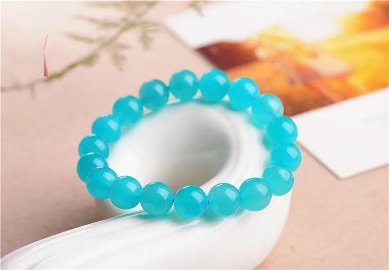 7A grade Amazonite natural scattered beads in ice colour with polished surface