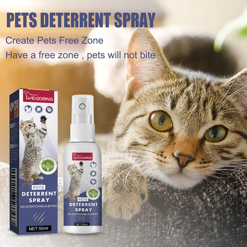 50ml bottle of pet anti-scratch deterrent spray in a box