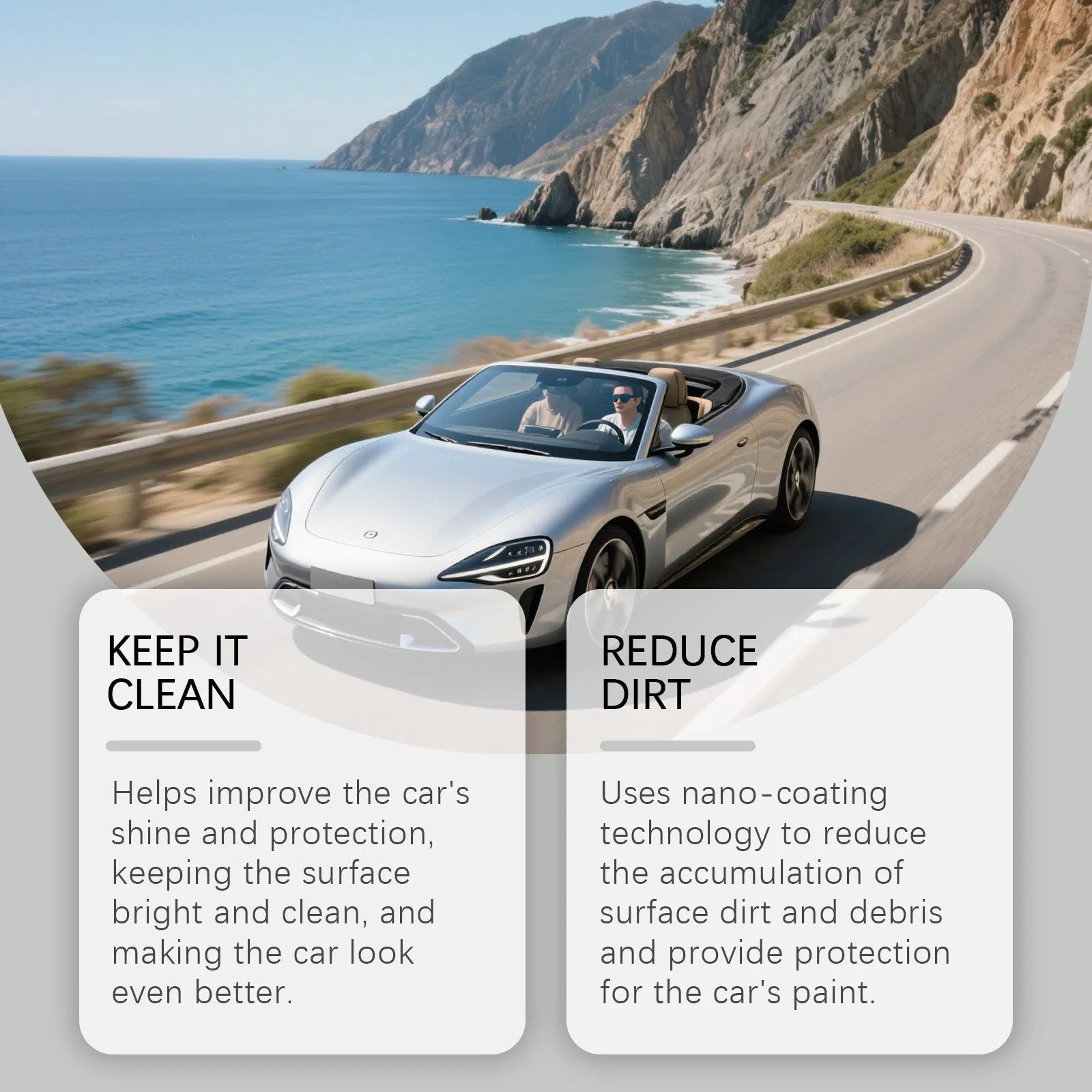 120ml bottle of ceramic coating spray protective agent for vehicle paintwork.