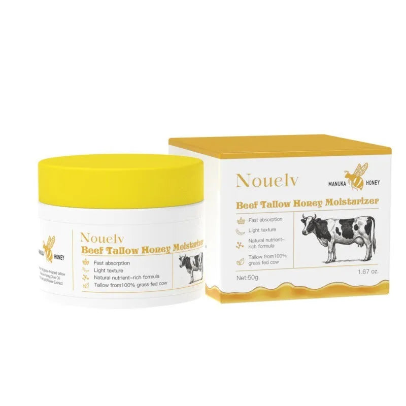 50g pot of honey tallow moisturising cream for dry and combination skin
