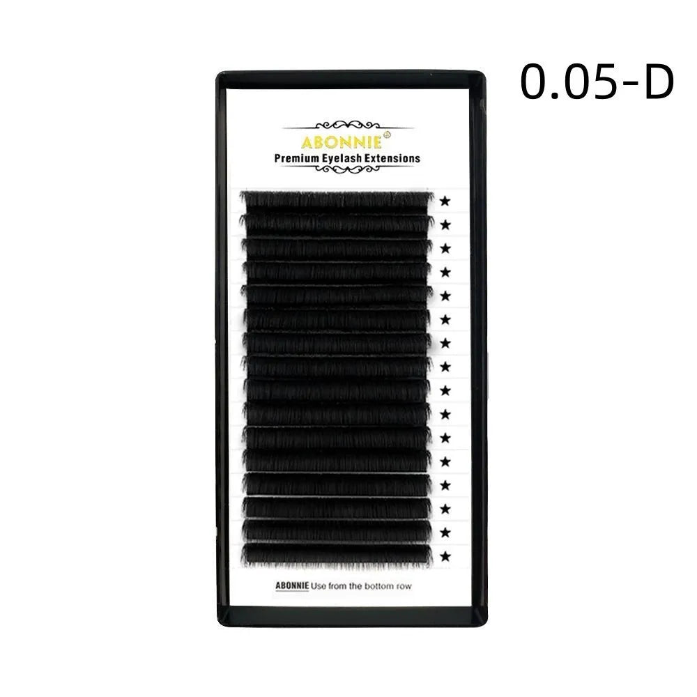 16-row dense false eyelashes made from mink hair showing multiple thickness and length options