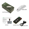 Remote control car anti-collision strobe light with USB cable in black or white ABS housing.