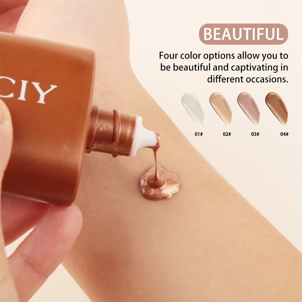 30ml face and body brightening contour liquid bottle with four colour shade options