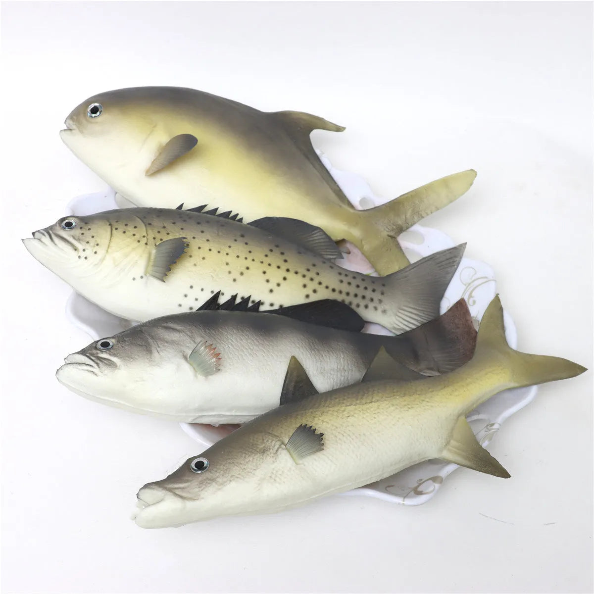 PU simulated yellow-fin tuna and small tuna fish model ornaments for aquarium decor displays
