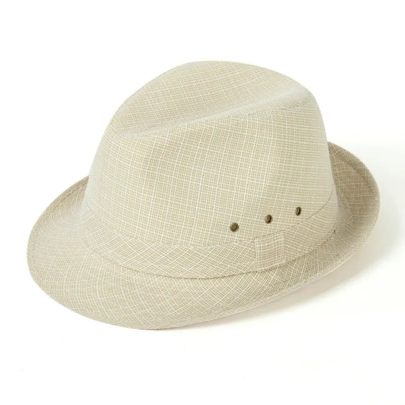 A thickened suit material fedora hat for men shown in Bervis black, with a 60mm brim.