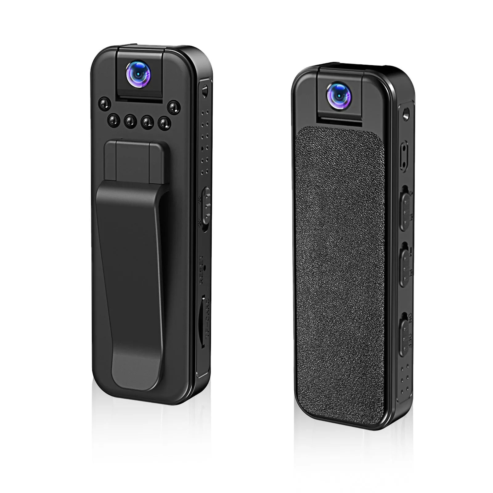 L7 black home security camera with infrared night vision LEDs and wifi connectivity
