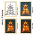 USB LED picture frame night lamp showing landscape design in modern plastic frame