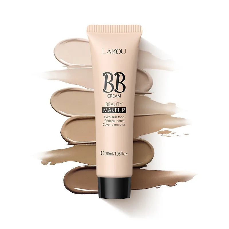 30ml tube of BB cream in one of nine shades, including Ivory White, Brightening, and Chocolate.