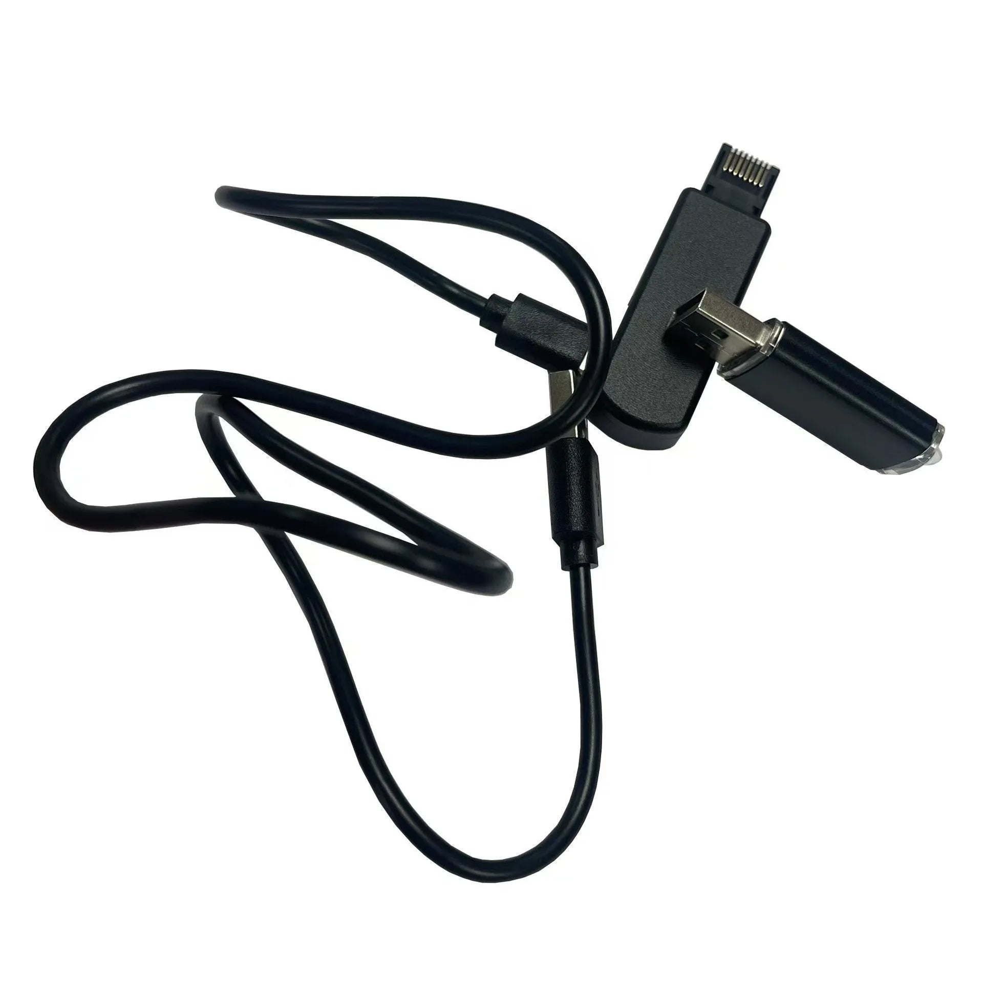Black alloy USB drive tool for gaming consoles with ethernet port and firmware compatibility