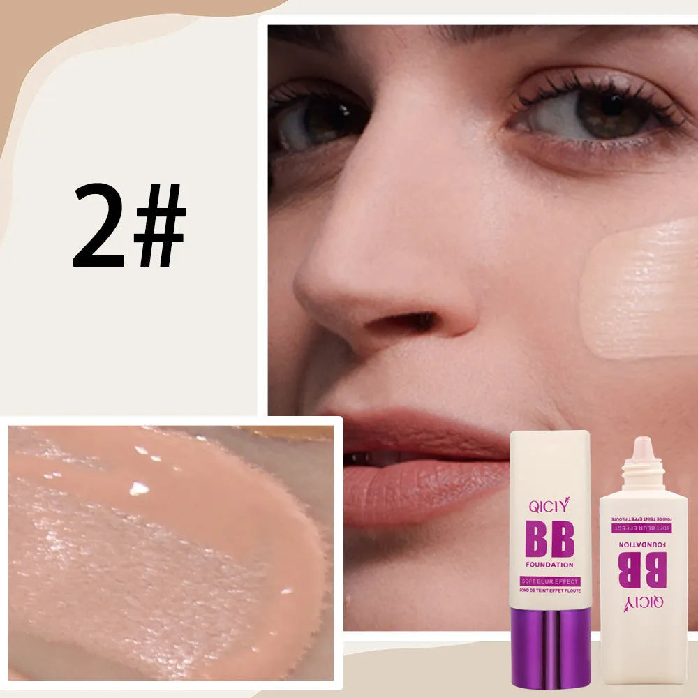 Feeding bottle liquid foundation BB cream with 10 colour options for brightening coverage