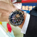 Automatic mechanical men's watch with 12mm thickness in multiple colour case and dial combinations