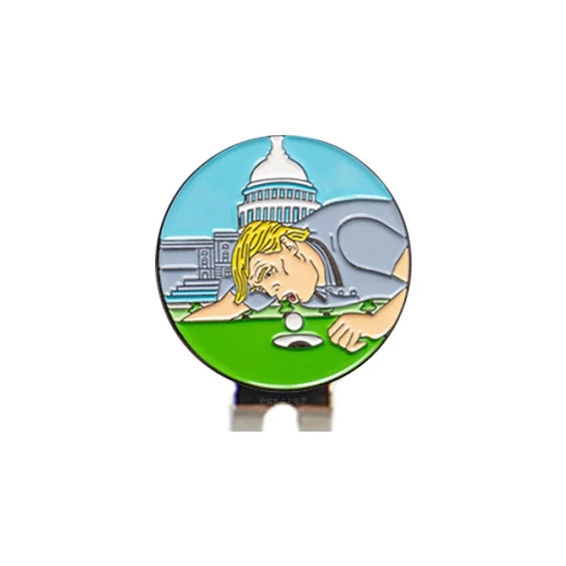 Zinc alloy hat clip featuring personalised dragon year golf accessory design
