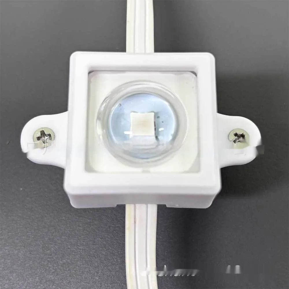 White plastic LED light bracket lampshade measuring 1.7cm by 6cm