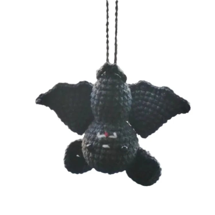 Hand-woven plush car hanging ornament with cartoon design options