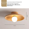 Solid wood modern minimalist ceiling lamp with glass shade in wood colour or walnut colour finishes