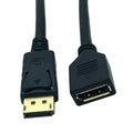 DP male to female extension cable 0.3 metre black DisplayPort