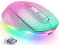 24g lightweight wireless mouse for laptops in various colours, shown with USB charging cable.
