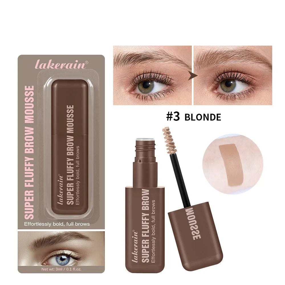 Eyebrow cream mousse for three-dimensional shaping in brown and black shades