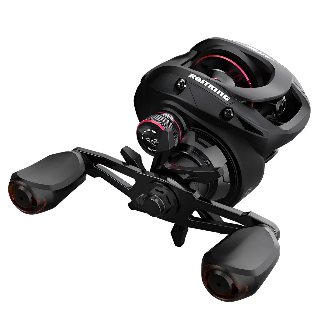 Drip wheel fishing reel with rocking wheel line in left and right hand wheel configurations