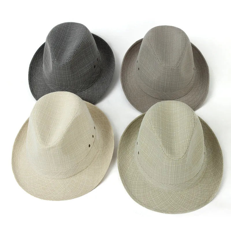 A thickened suit material fedora hat for men shown in Bervis black, with a 60mm brim.
