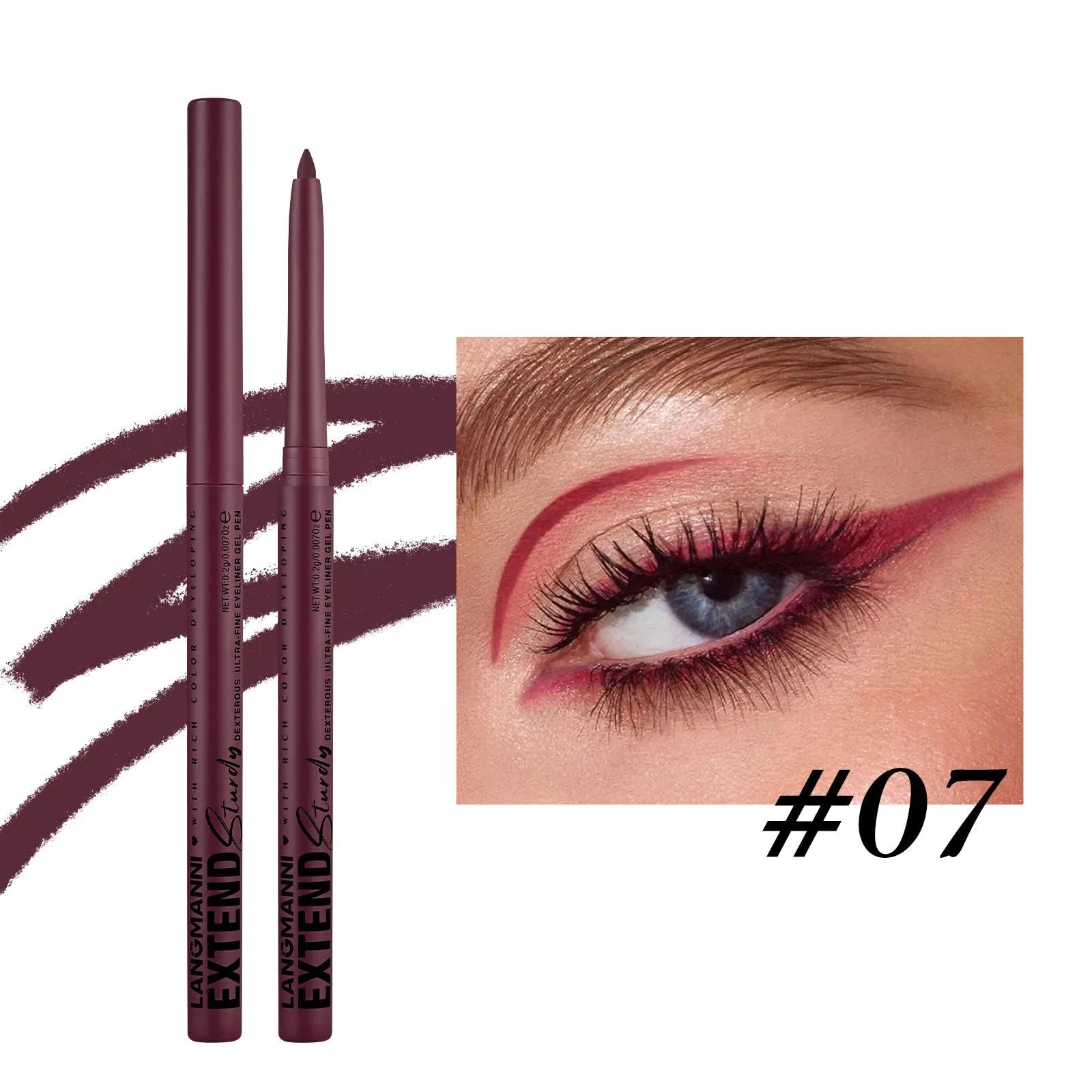 12 colourful gel glitter eyeliner pencils with waterproof formula in matte metallic pearl finishes