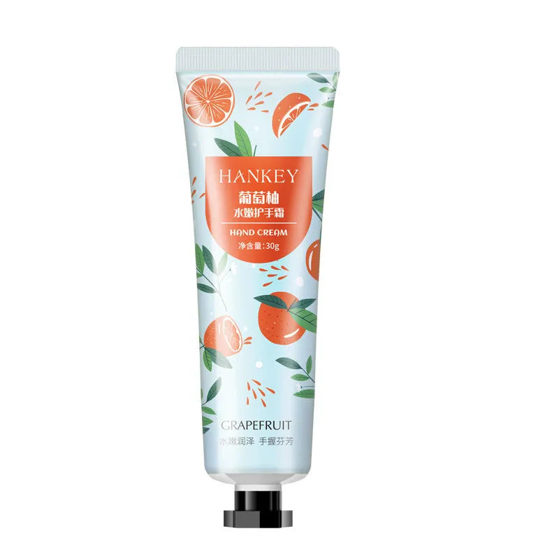 30g tube of fruit-scented hand cream for moisturising dry hands