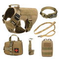 Dog training vest battle suit set with harness in tactical colours including CP camouflage pattern