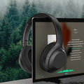 Bluetooth headphone head-mounted with mic noise-canceling ABS charcoal black brown creamy white