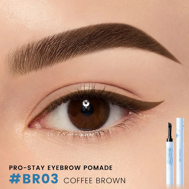 2 in 1 eyebrow gel cream pencil in three colours with brush for waterproof long-lasting natural brows