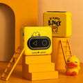 Avocado green Bluetooth mini thermal printer with mobile phone showing printed photo