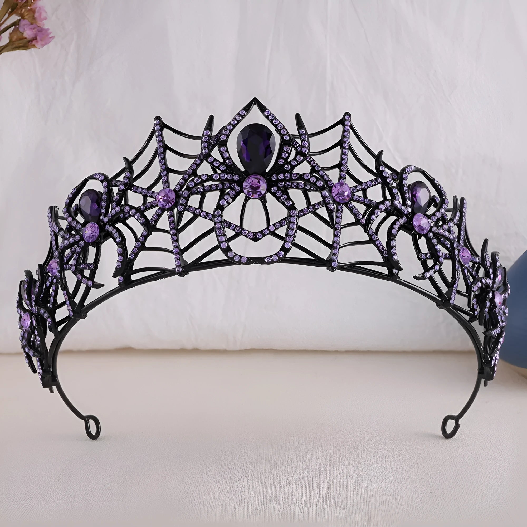 European American Halloween crown hair ornament alloy diamond finish hairband for women four colour variants