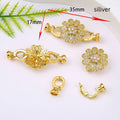 Small gold-plated chain buckle for necklace jewellery making with electroplated finish