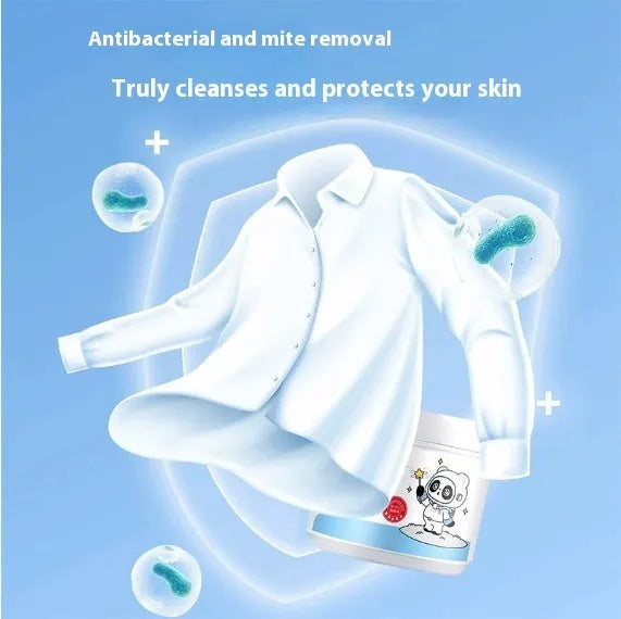 Biological enzyme bubble powder laundry detergent bottle for stain removal on fabrics