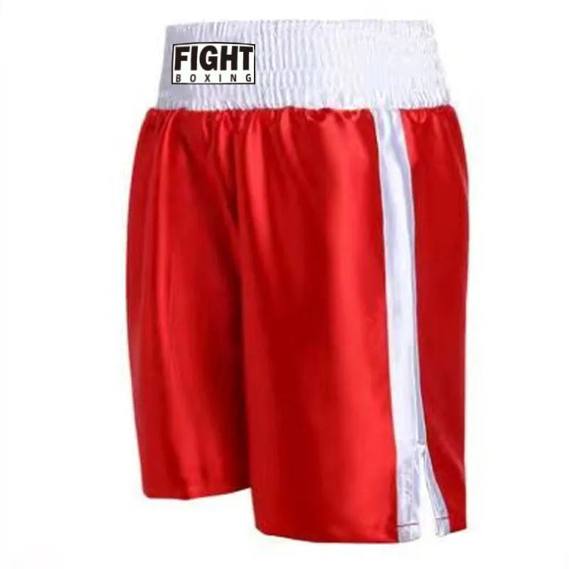 Boxing shorts for training in multiple colour options including black and white waist with stripes