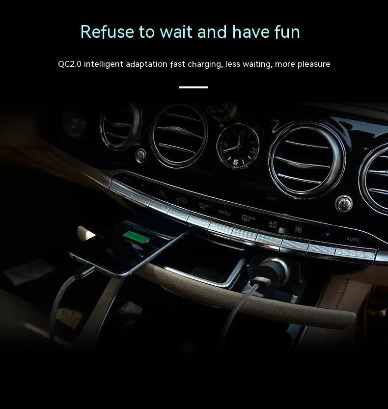 QC30 single port USB car fast charger with white finish and QC2.0 technology