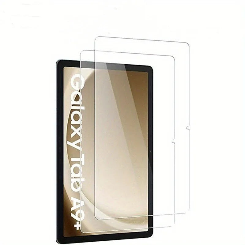 Samsung Galaxy Tab tempered glass screen protector in straight edge and arc edge designs.