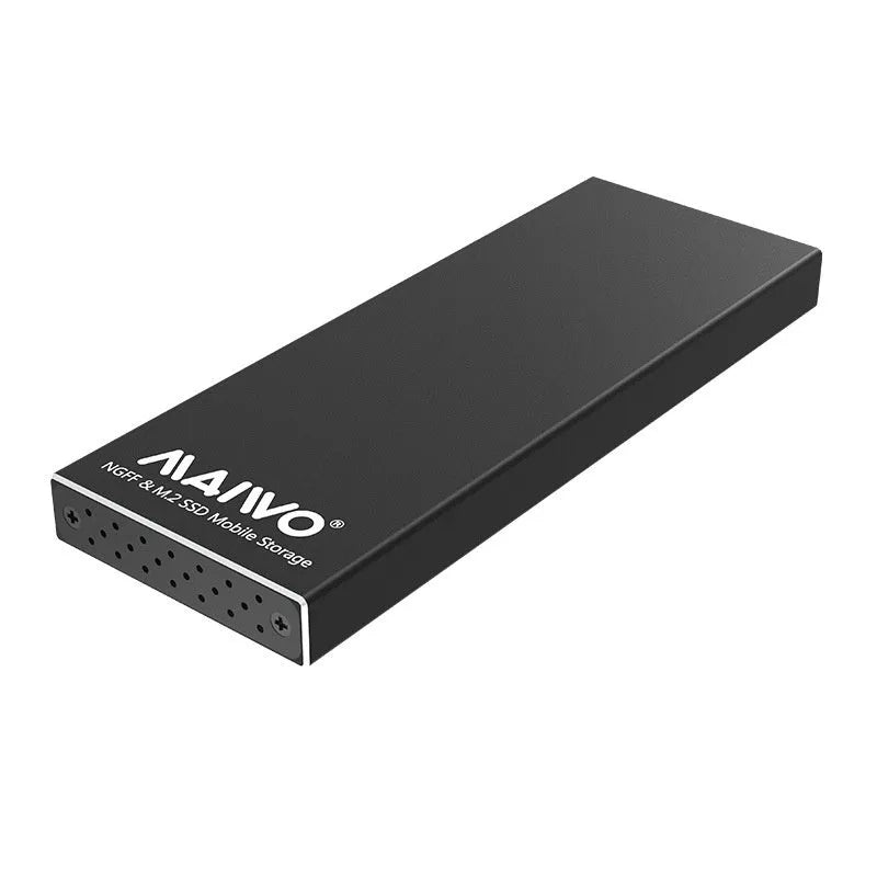 M.2 NGFF SSD enclosure USB 3.0 all aluminium alloy hard disk box in black, 110x40x9.2mm