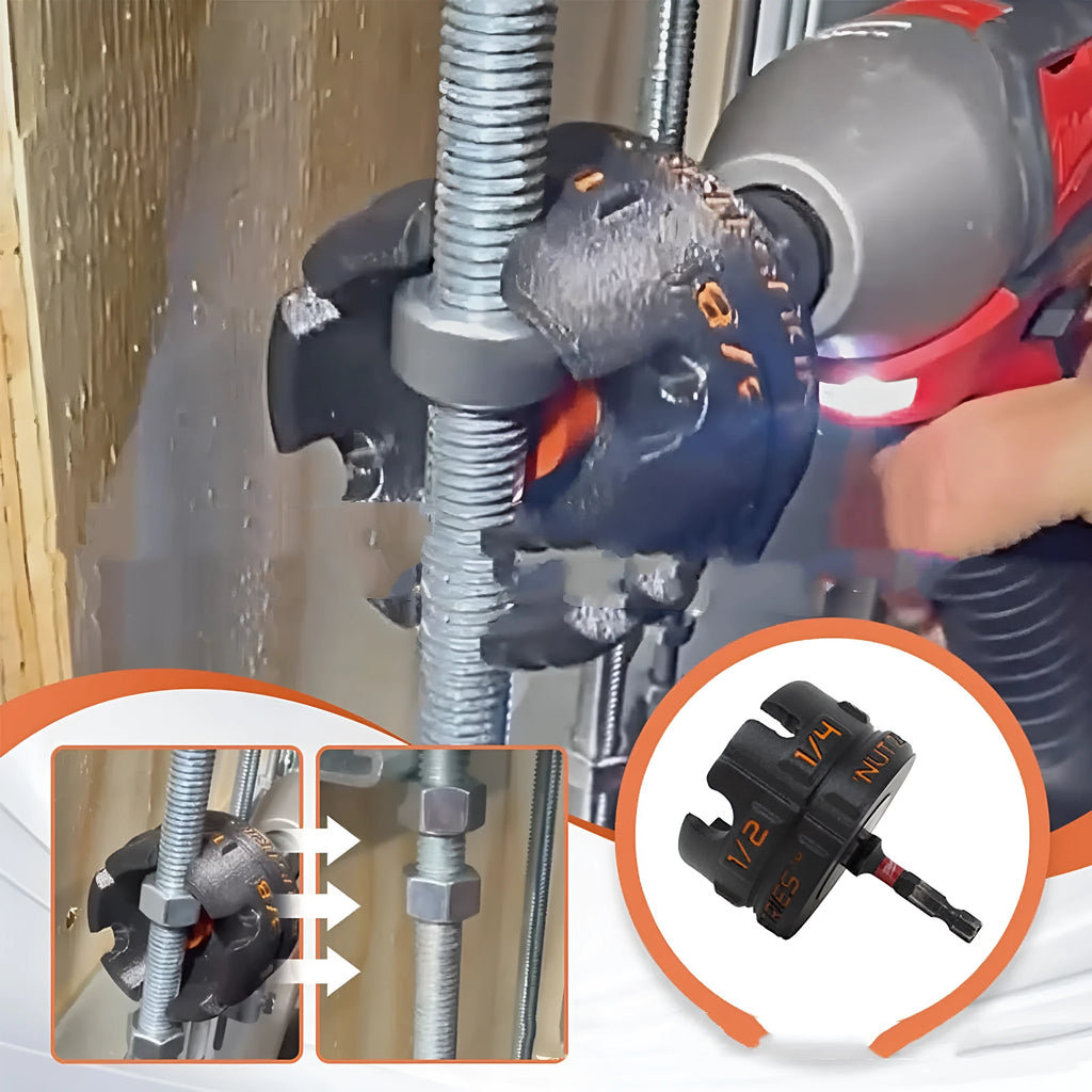 Plastic nut removal bolt extractor tool for quick fastener removal with drill