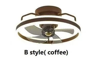 500mm diameter ceiling fan lamp with integrated light fitting in modern design with polycarbonate blades