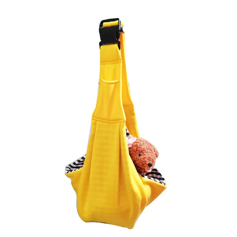 Large breathable mesh cat carrier backpack shown in a folded position and worn on a person's back.