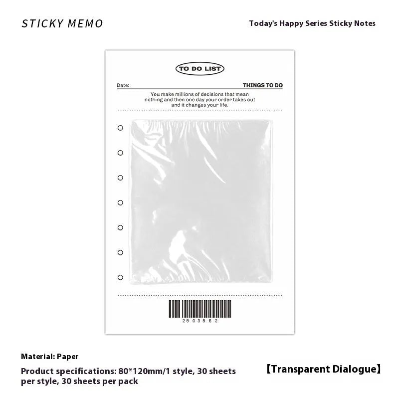 Happy Series Message Sticky Notes pad with 30 pages in 120x80mm size