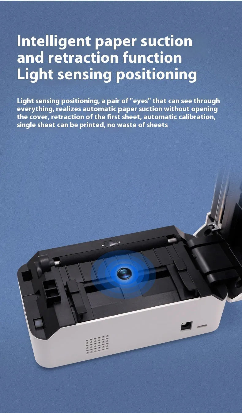 TDL401H thermal printer with Bluetooth connectivity and compact 149mm width design