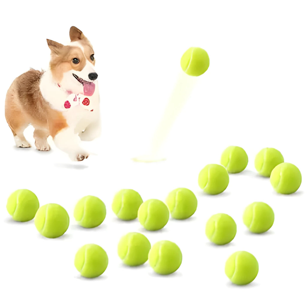 6.3cm multi-colour rubber dog tennis balls for bite-resistant chewing play