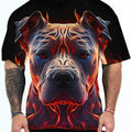 3D digital printed T-shirt showing animal and camouflage pattern on polyester fabric