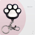 Pink and black rechargeable infrared cat teaser toy with keychain attachment showing 5cm dimensions