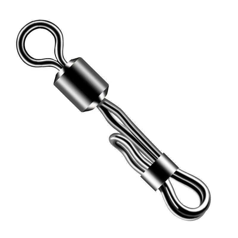 Quick change brass barrel swivel fishing tackle with 8-word ring for fast line changes